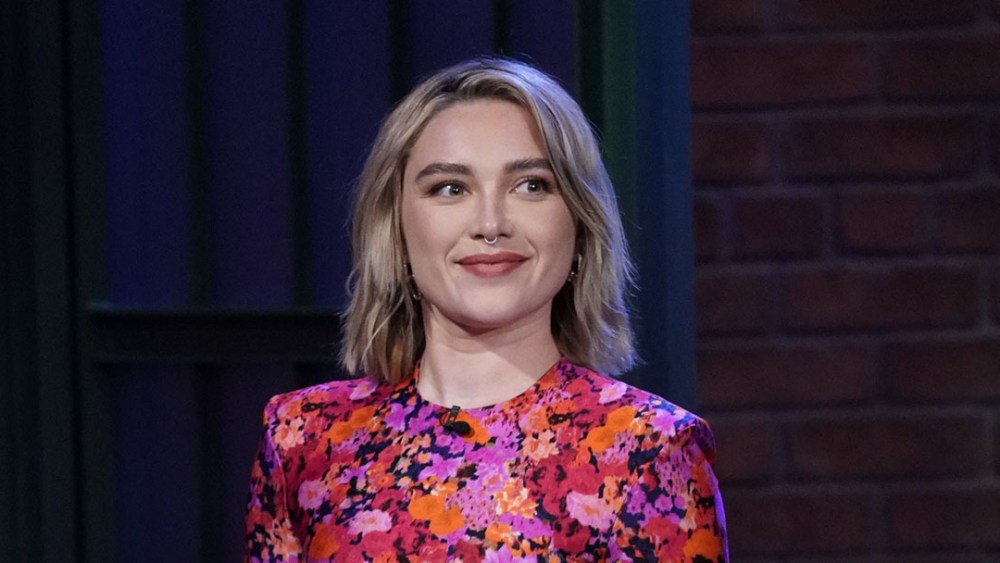 LATE NIGHT WITH SETH MEYERS -- Episode 1352 -- Pictured: Actress Florence Pugh arrives on November 9, 2022 -- (Photo by: Lloyd Bishop/NBC via Getty Images)