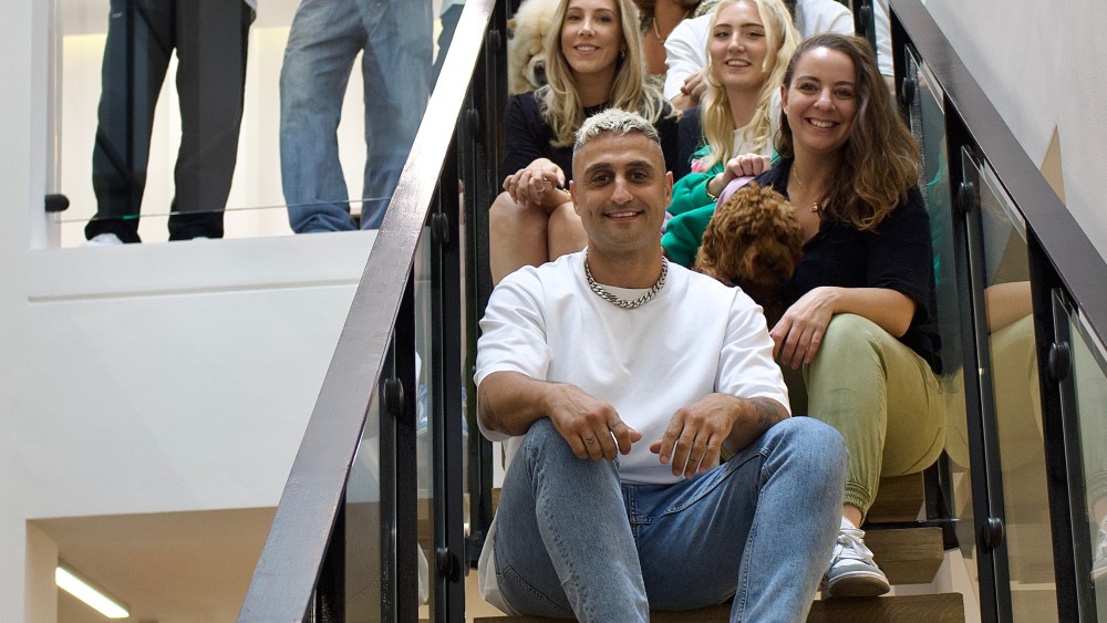 The Edit Ldn's founder Moses Rashid, front, with the team.