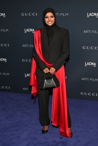 Halima Aden at the 2022 LACMA Art+Film Gala held at LACMA on November 5, 2022 in Los Angeles, California.