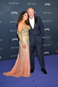 Salma Hayek and François-Henri Pinault at the 2022 LACMA Art+Film Gala held at LACMA on November 5, 2022 in Los Angeles, California.