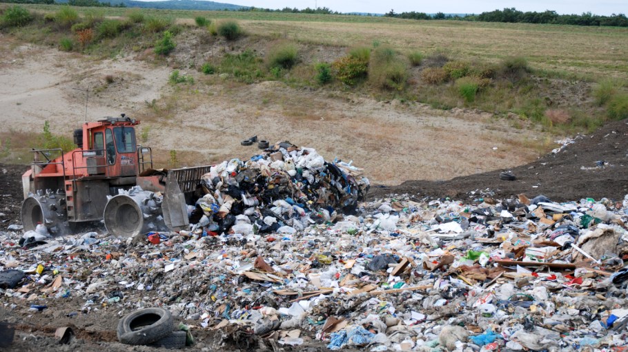 A landfill in Massachusetts, which in November 2022 banned the disposal of mattresses, clothing and other textiles.