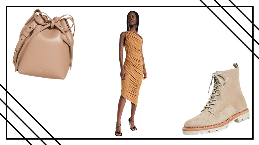 mansur gavriel bag, norma kamali dress and vince boots on sale at shopbop during extended cyber monday sale