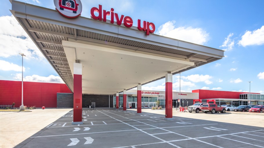 Expanded drive-up same day service space at the new larger Target store in Katy, Texas.