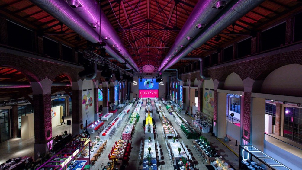 The venue at Convivio's charity gala dinner, held on Tuesday.