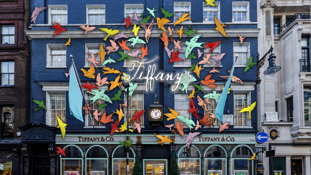 A rendering of Tiffany & Co.'s Old Bond St location in London featuring its new Andy Warhol holiday theme.