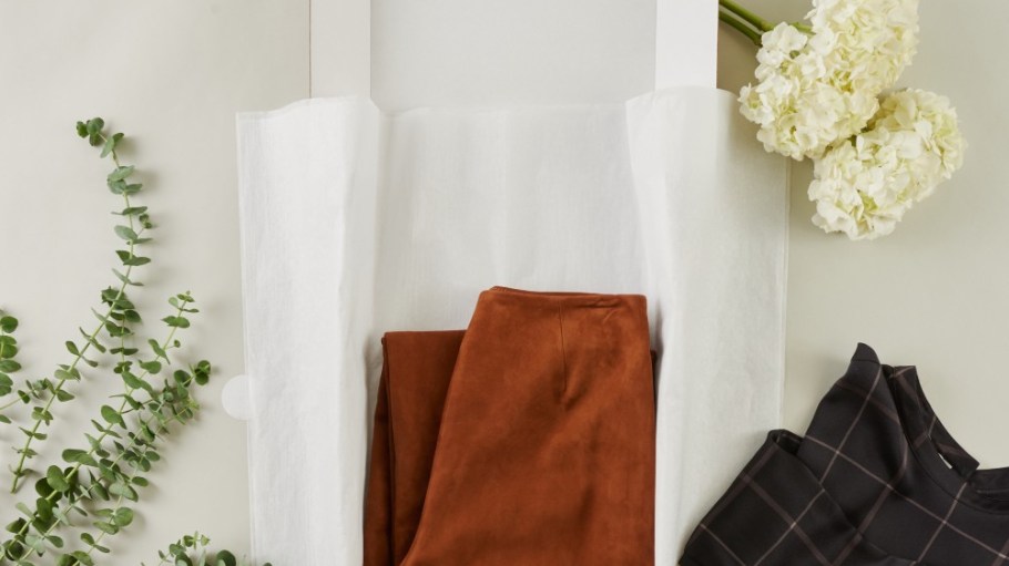 A Vince Unfold subscription box facilitated by CaaStle.