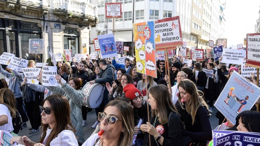 Inditex Black Friday protest in Spain