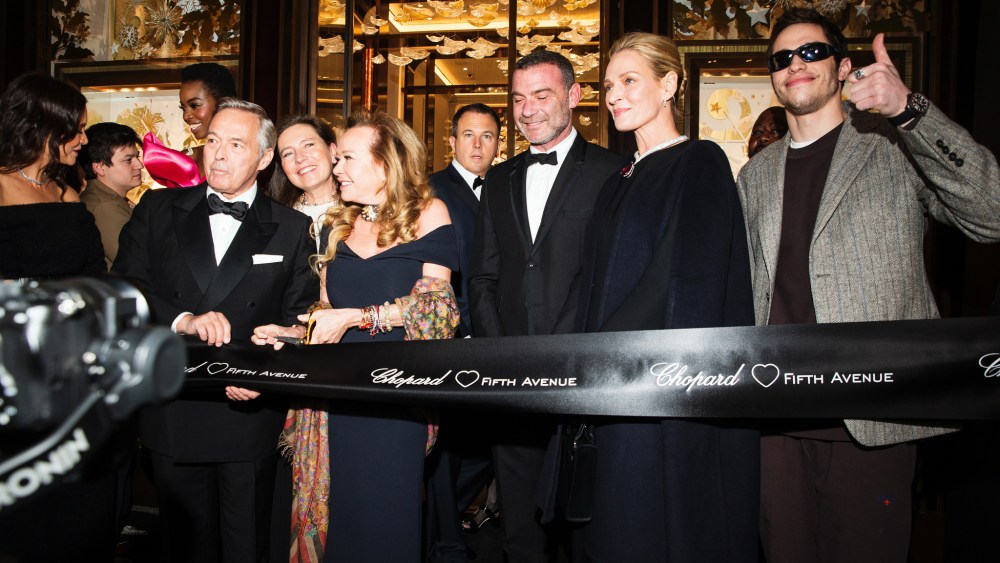 Katie Holmes, Maria Borges, Karl-Friedrich Scheufele, Caroline Scheufele, Liev Schreiber, Uma Thurman and Pete Davidson