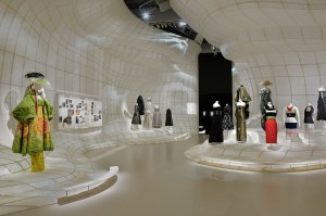 A display at the 'Christian Dior: Designer of Dreams' exhibit at the Museum of Contemporary Art Tokyo.