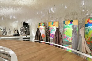 A display at the 'Christian Dior: Designer of Dreams' exhibit at the Museum of Contemporary Art Tokyo.