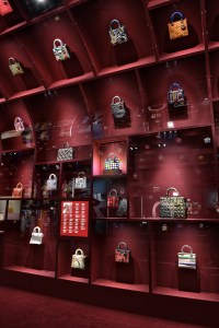 A display at the 'Christian Dior: Designer of Dreams' exhibit at the Museum of Contemporary Art Tokyo.