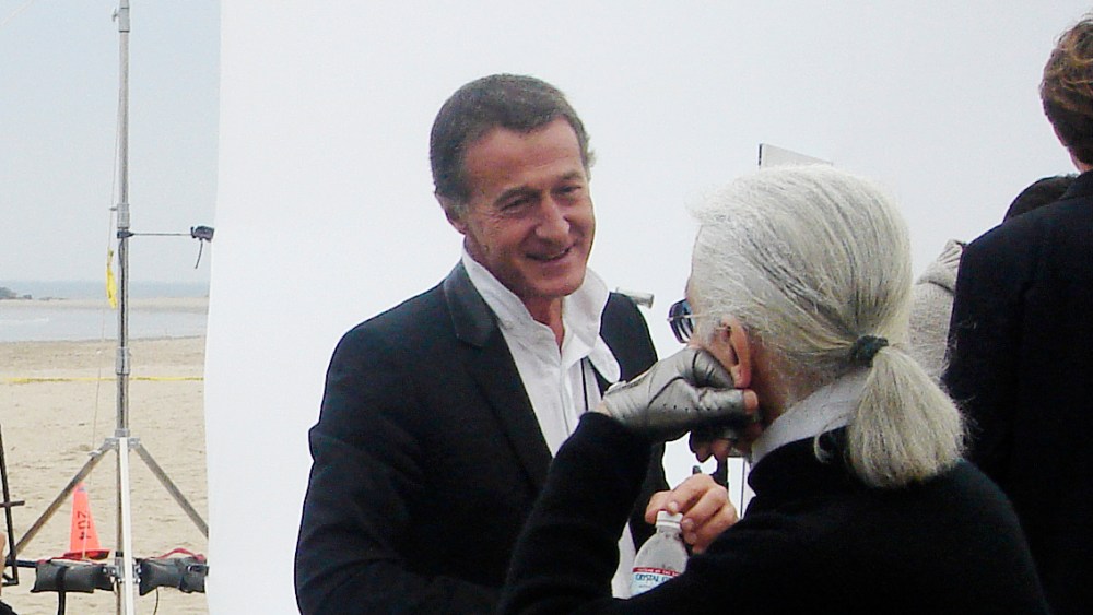 Eric Pfrunder and Karl Lagerfeld.