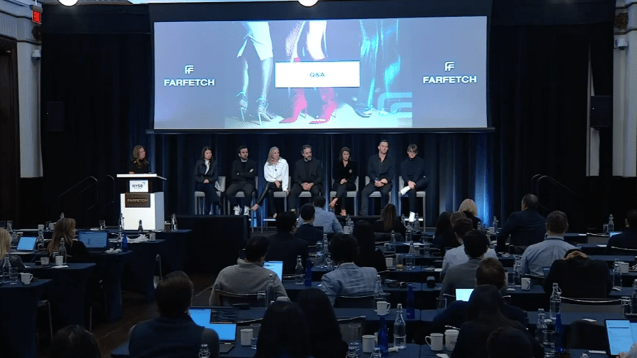 Farfetch execs taking Q&A at the company's first Capital Markets Day.