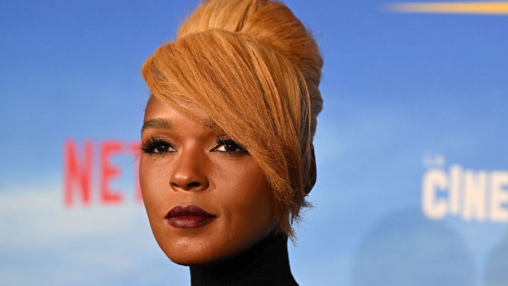 US singer, rapper and actress Janelle Monae poses for the French premiere of "Glass Onion: A Knives Out Mystery" at the Cinematheque Francaise in Paris on December 15, 2022. (Photo by Stefano RELLANDINI / AFP) (Photo by STEFANO RELLANDINI/AFP via Getty Images)