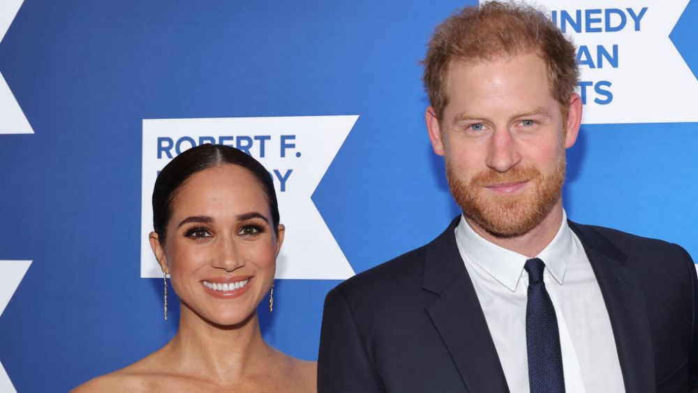 NEW YORK, NEW YORK - DECEMBER 06  Meghan, Duchess of Sussex and Prince Harry, Duke of Sussex attend the 2022 Robert F. Kennedy Human Rights Ripple of Hope Gala at New York Hilton on December 06, 2022 in New York City. (Photo by Mike Coppola/Getty Images for 2022 Robert F. Kennedy Human Rights Ripple of Hope Gala)