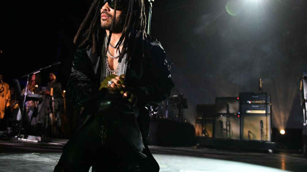 Lenny Kravitz performing at the LuisaViaRoma UNICEF Winter Gala on Dec. 29 in St Barths.