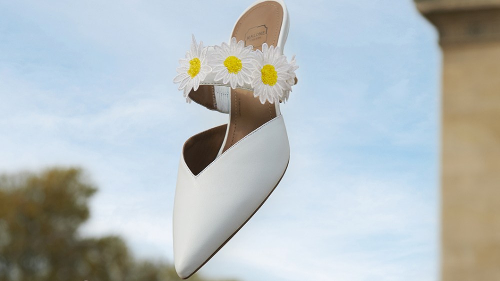 Malone Souliers "Emily in Paris" collaboration Mindy mule
