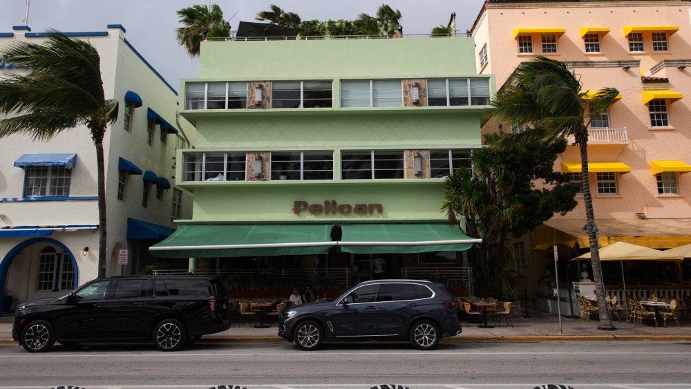 A view of the Pelican Hotel.