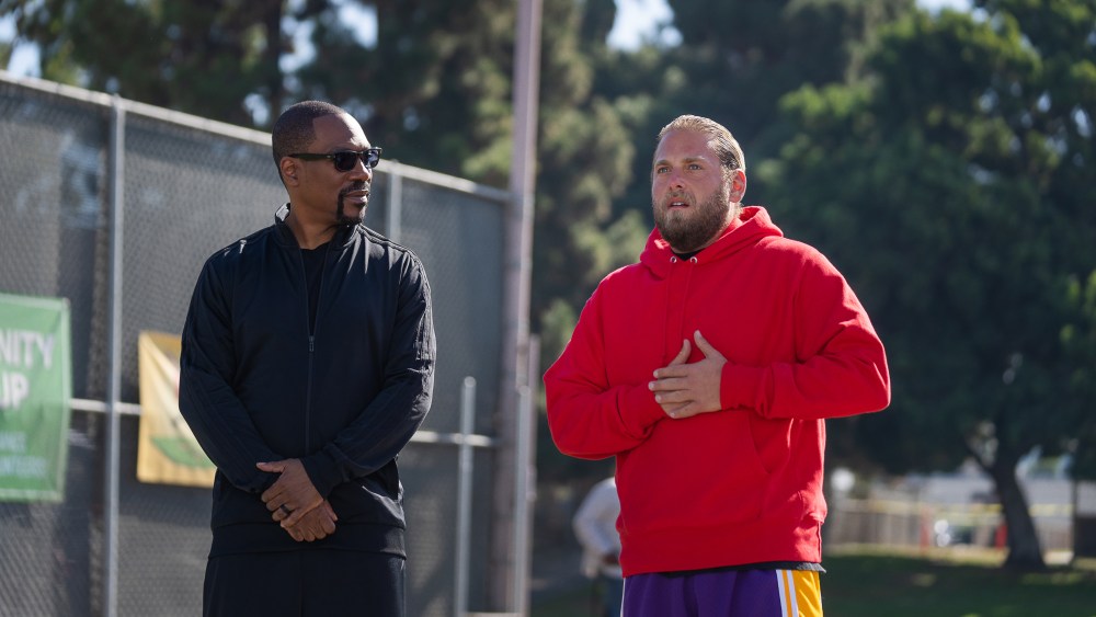 You People. (L to R) Eddie Murphy as Akbar and Jonah Hill (Writer-Producer) as Ezra in You People. Cr. Parrish Lewis/Netflix © 2023.