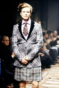 A look from the Vivienne Westwood Fall 1999 Men's Ready To Wear Collection Runway Show.