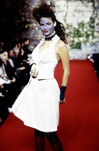 A look from Vivienne Westwood Red Label Fall 1999 Ready to Wear Collection Runway Show.