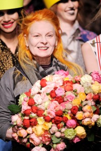 Vivienne Westwood on the runway after her fall 2010 show.