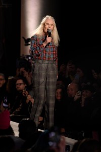 Vivienne Westwood at the Vivienne Westwood Ready to Wear Fall 2019 show.
