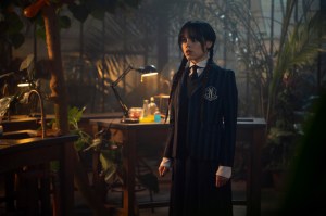 Wednesday. Jenna Ortega as Wednesday Addams in episode 108 of Wednesday. Cr. Vlad Cioplea/Netflix © 2022