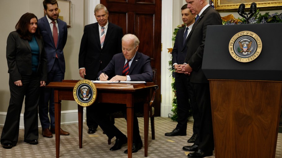 President Biden signs rail legislation, staving off strike threat.