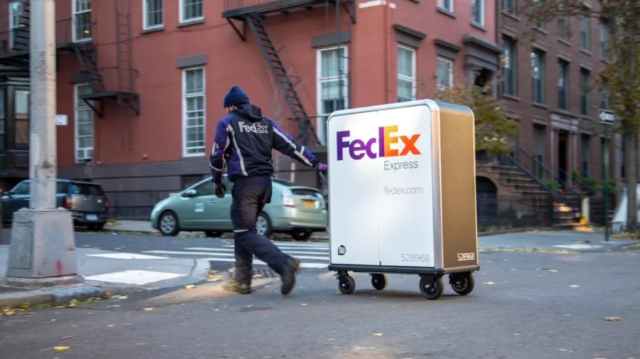 This holiday season, more New Yorkers will be seeing FedEx Express couriers pushing a sleek four-wheeled electric cart on city sidewalks.