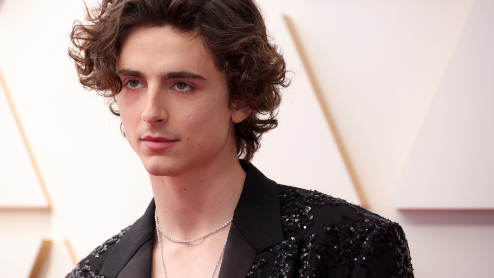 Timothée Chalamet at the 2022 Oscars