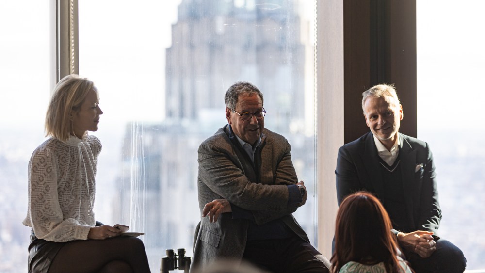 Marie de Foucaud, Steve Sadove and Jean-Marc Bellaiche