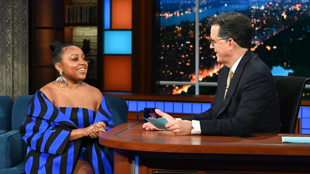 Quinta Brunson on the Jan. 3 episode of "The Late Show With Stephen Colbert."
