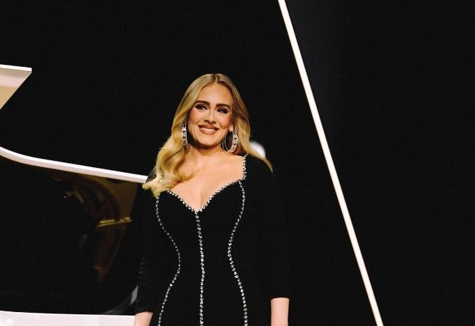 Adele wears custom Stella McCartney  dress for her Las Vegas residency.