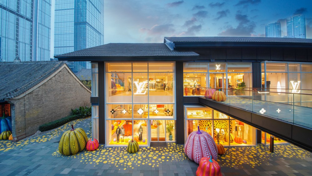 The Louis Vuitton maison in Chengdu, China.