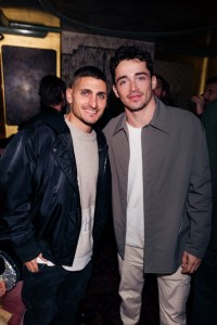 Marco Verratti and Charles Leclerc