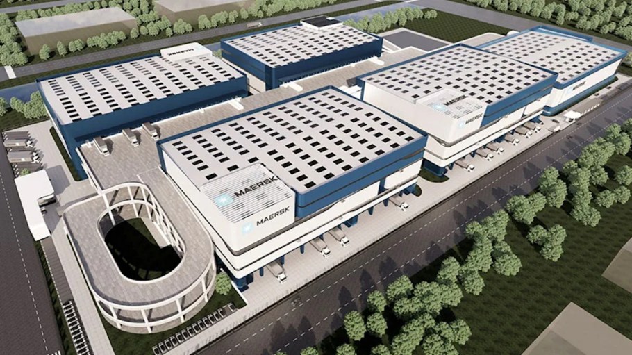 Maersk Shanghai Lin-gang flagship logistics centre rendering