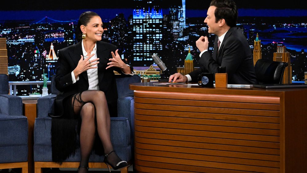 Katie Holmes on the Jan. 17 episode of "The Tonight Show Starring Jimmy Fallon."