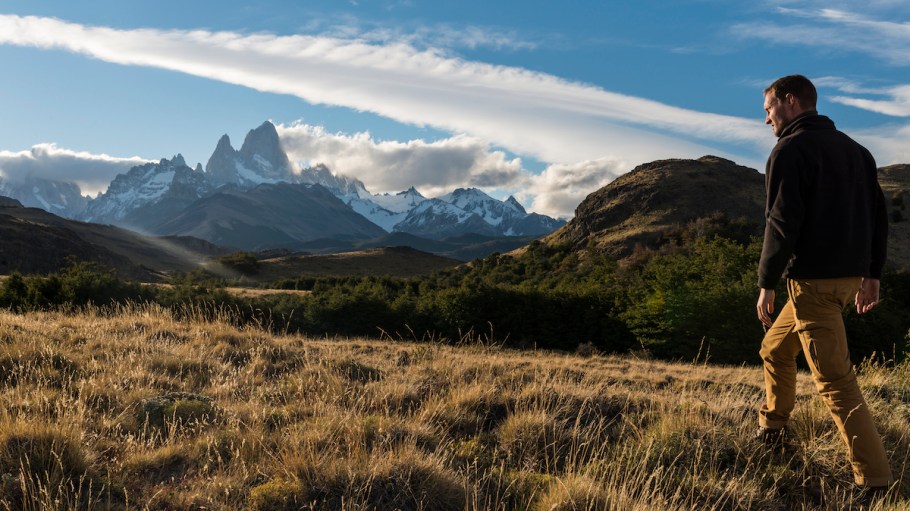 The Fitz Roy Mountain Range is the model for Patagonia's P-6 label, which has been the subject of a trademark infringement lawsuit it filed against Gap in November