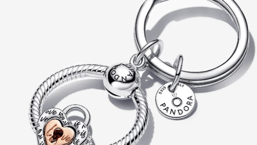 Pandora's Two-tone Padlock Splittable Heart Charm, valentines day collection 2023.