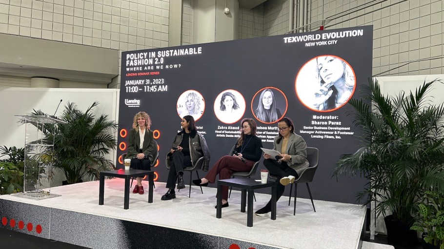 The "Policy in Sustainable Fashion 2.0 Where are we now?" panel at Texworld.