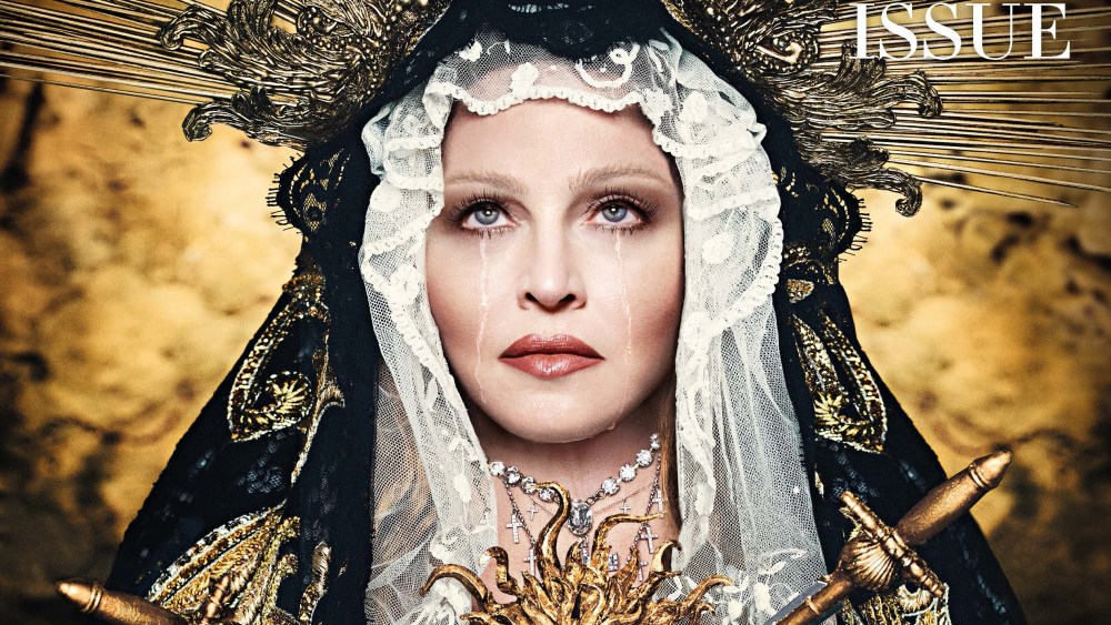 Madonna on the cover of Vanity Fair Italy.