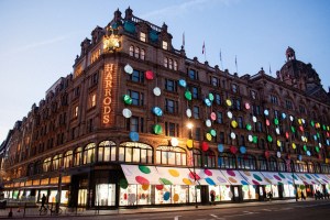 Yayoi Kusama x Louis Vuitton display at Harrods.