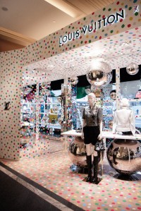 Yayoi Kusama x Louis Vuitton display at Harrods.