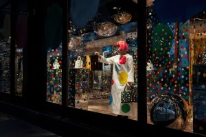Yayoi Kusama x Louis Vuitton display at Harrods.