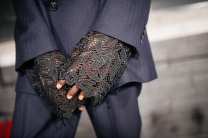 Backstage at Dries Van Noten Men's Fall 2023