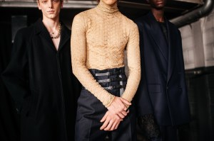 Backstage at Dries Van Noten Men's Fall 2023