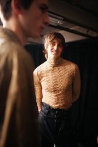 Backstage at Dries Van Noten Men's Fall 2023