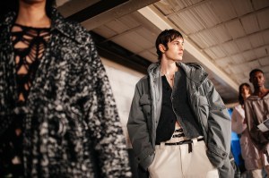 Backstage at Dries Van Noten Men's Fall 2023