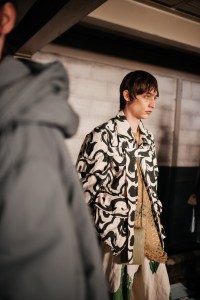Backstage at Dries Van Noten Men's Fall 2023